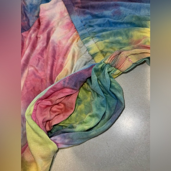 NWT Fashion Nova Rainbow Tie Dye Romper Plus Size 3XL - Picture 4 of 5